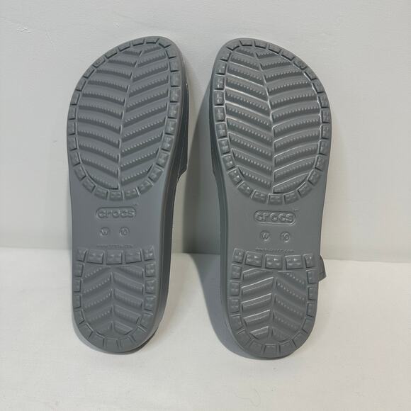 NWT Crocs Kaydee Metallic Slide - Silver - Women's Size 10 - Picture 3 of 5